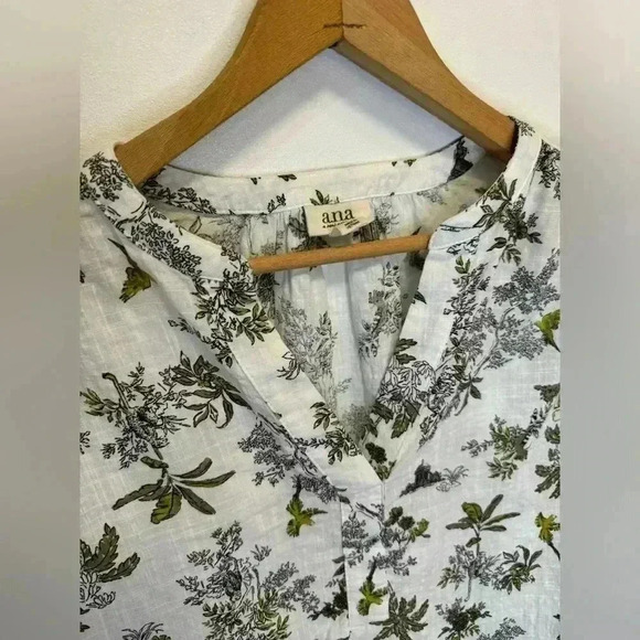 Ana pullover v neck cotton blend blouse floral print size XS - Picture 6 of 13